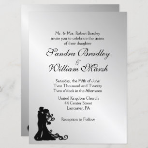 Stunning Silver Wedding Invitation