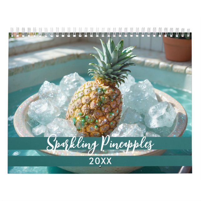 Stunning Sparkling Pinapples Calendar (Cover)