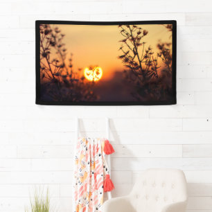 Stunning Sunset Evening Home Indoor Spaces Crafts  Banner