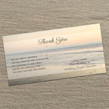 Stunning Sunset Sympathy Thank You 8 x 4 Flat Card