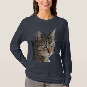 Stunning Tabby Cat Close Up Portrait Vector T-Shirt