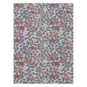 Stunning Teal and Magenta Foliage Pattern Tablecloth