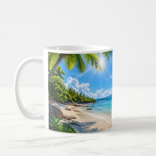 Stunning Tropical Ocean View Coffee Mug (Left)