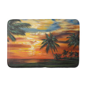 Stunning Tropical Sunset Bath Mat