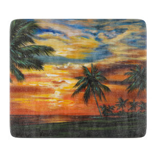 Stunning Tropical Sunset Cutting Board