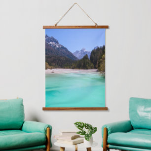 Stunning turquoise water in Kranjska Gora Slovenia Hanging Tapestry