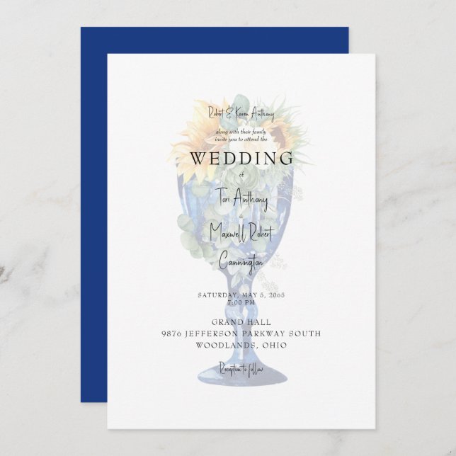 Stunning Tuscan Mediterranean Wedding III Invitation (Front/Back)