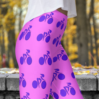 Stunning Ultra Pink Womens Cycling Pattern Leggings