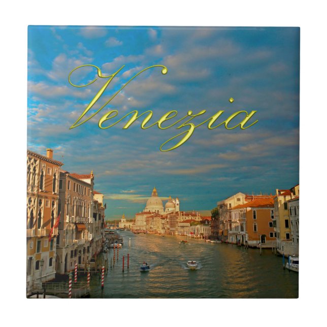 Stunning! Venezia Grand Canal Venice - Pro Photo Ceramic Tile (Front)