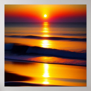 Stunning vibrant colour sunset digital print