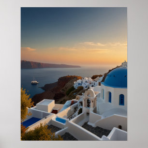 Stunning view of Santorini Poster