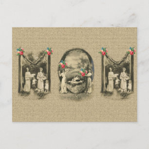 Stunning vintage 'MOM' mother and children print Postcard