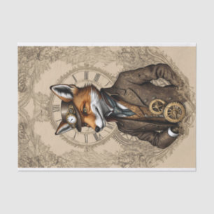 Stunning Vintage Steampunk Fox Tissue Paper