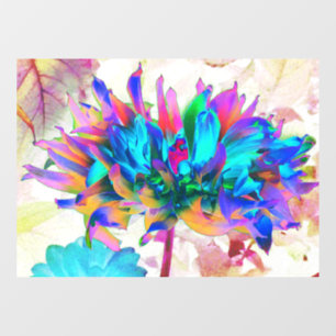 Stunning Watercolor Rainbow Cactus Dahlia