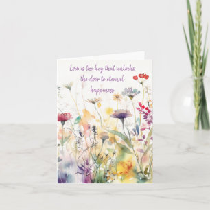 Stunning Watercolor Spring Floral Special Moments Card