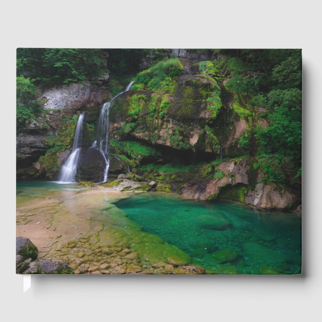 Stunning waterfall Virje, Slovenia Poster Guest Book (Front)
