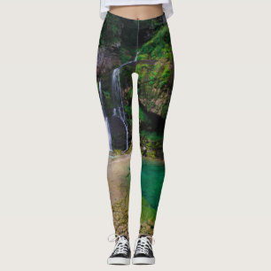Stunning waterfall Virje, Slovenia Poster Leggings