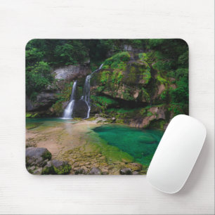 Stunning waterfall Virje, Slovenia Poster Mouse Pad