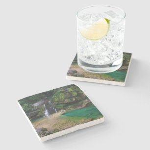 Stunning waterfall Virje, Slovenia Poster Stone Coaster