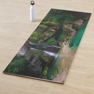 Stunning waterfall Virje, Slovenia Poster Yoga Mat