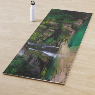 Stunning waterfall Virje, Slovenia Poster Yoga Mat