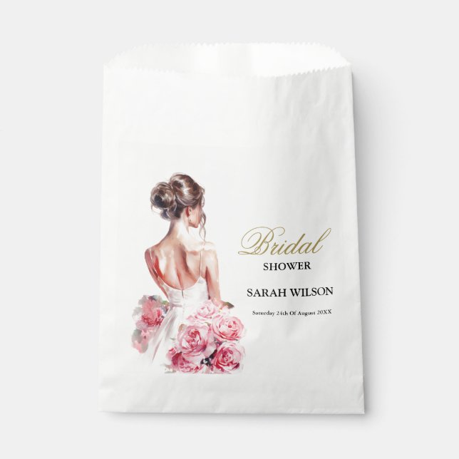 Stunning Wedding Gown Bridal Shower on a Budget Favour Bag (Front)
