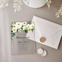 Stunning White Flowers Quinceanera 15th Birthday