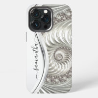 Stunning White Metallic Handwritten Monogram