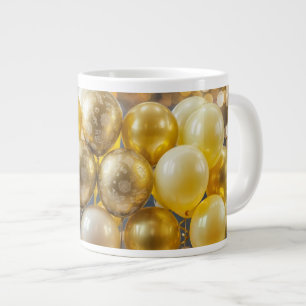 Stunning Yellow and Gold Bokeh Balloon Large Coffee Mug