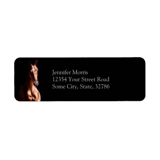 Stunning Young Stallion Return Address Label (Front)