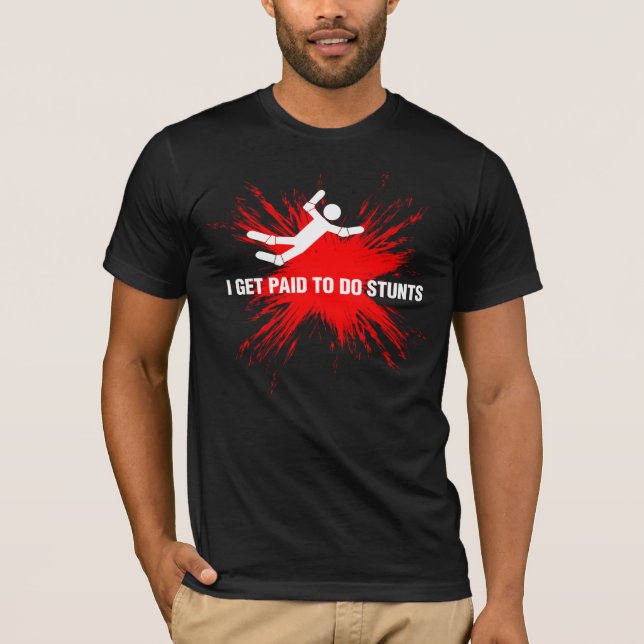 STUNTMAN PROFESSIONAL (white/red) T-Shirt (Front)