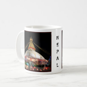 Stupa Boudhanath, Kathmandu at night - Nepal Coffee Mug