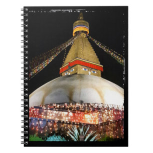 Stupa Boudhanath, Kathmandu at night - Nepal Notebook