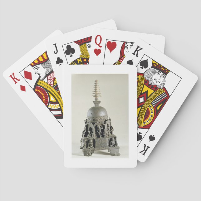 Stupa, Pala, Nalanda, Bihar (bronze) Playing Cards (Back)