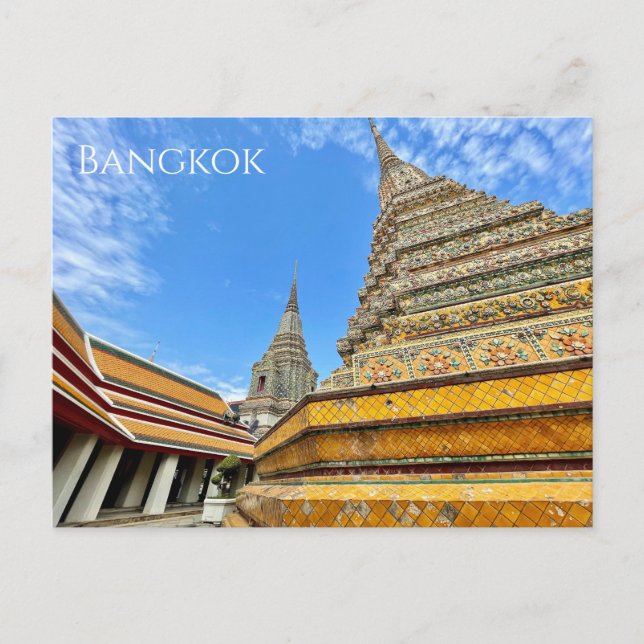 stupas wat pho bangkok postcard (Front)