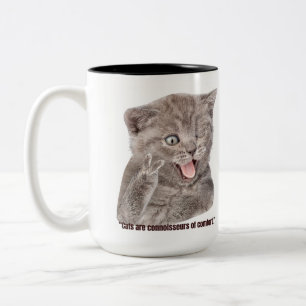 stupendous cat Two-Tone coffee mug