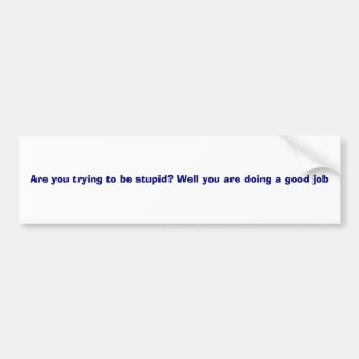 Stupid Bumper Sticker