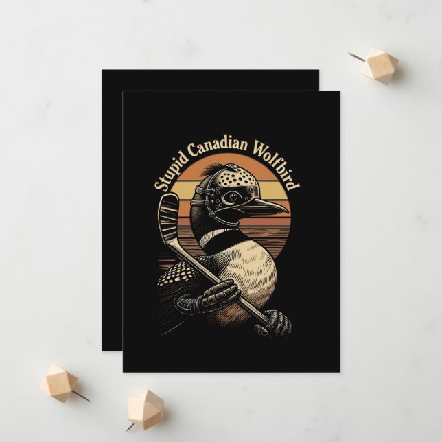 Stupid Canadian Wolf Bird Announcement (Front/Back In Situ)