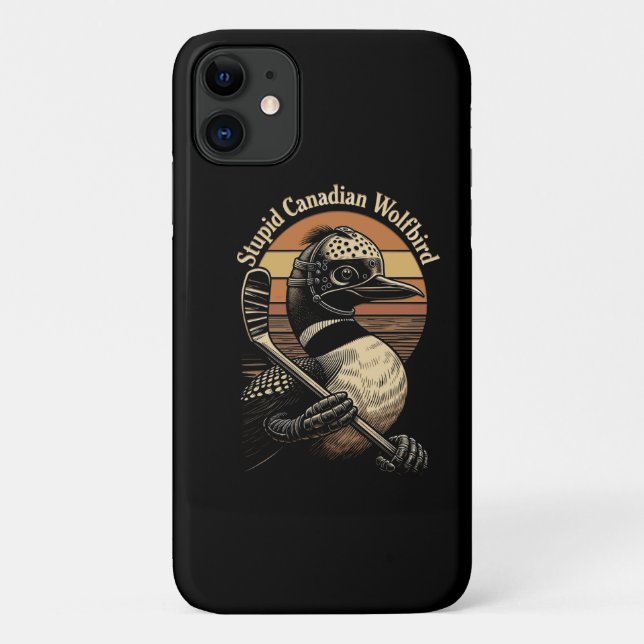 Stupid Canadian Wolf Bird Case-Mate iPhone Case (Back)