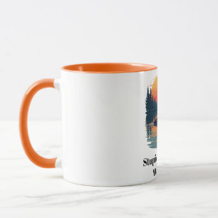 Stupid Canadian Wolf Bird Funny Canada Gift Loon Mug