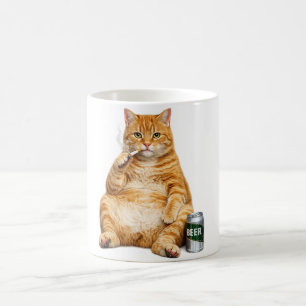 Stupid Cool Funny Cat Meme Smoking Cat cigarette  Coffee Mug