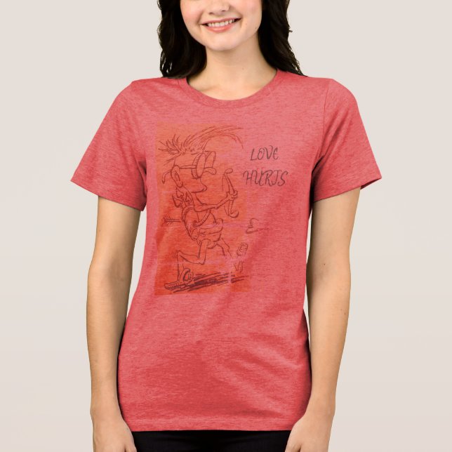 Stupid Cupid's love  Tri-Blend Shirt (Front)
