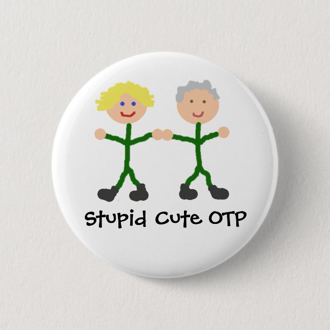 Stupid Cute OTP Sam/Jack button (Front)