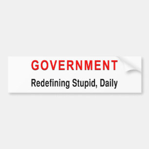 Stupid Government Bumper Sticker