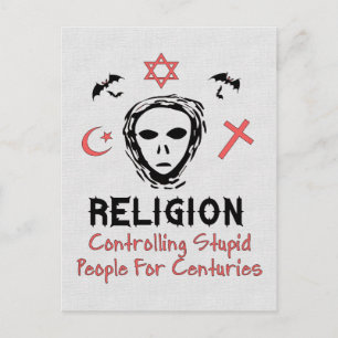 Stupid People Control Postcard