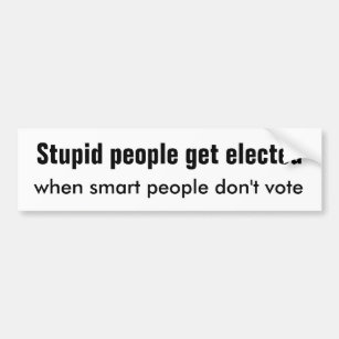 Stupid People Smart People Bumper Sticker