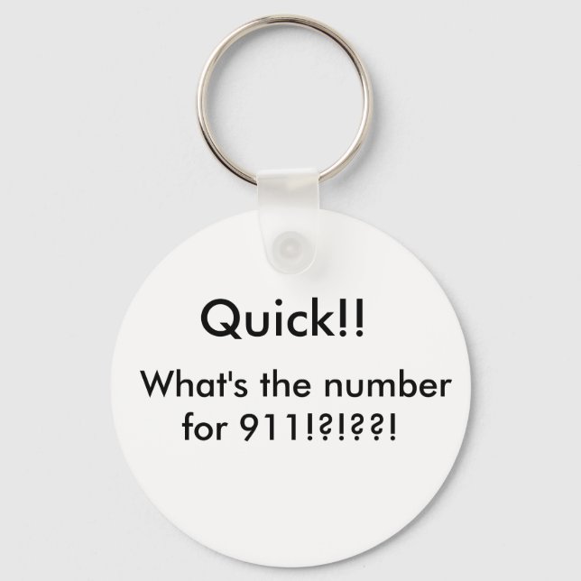 Stupid Question Key Ring (Front)