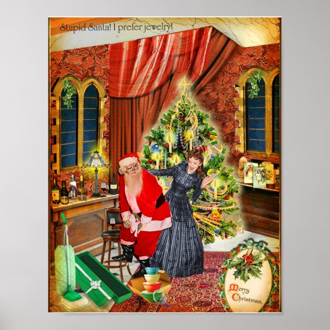 Stupid Santa! I prefer jewellery :/ Poster (Front)