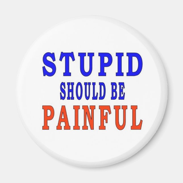 STUPID SHOULD BE PAINFUL MAGNET (Front)