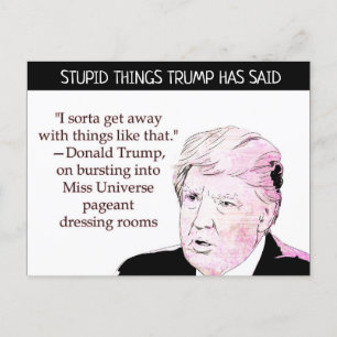Stupid Things Trump has said Postcard Souvenir
